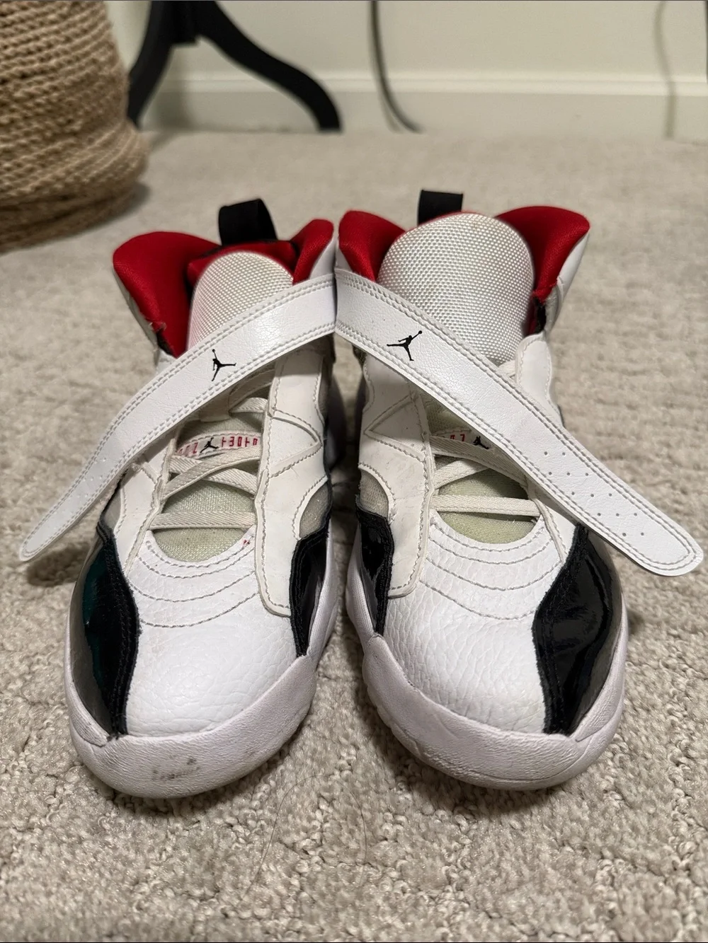 Jordan Kids' White/Black Jumpman Two Trey Basketball Shoes - Picture 3 of 8